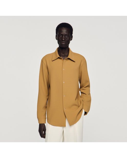 Sandro Metallic Long-Sleeved Jersey Shirt for men