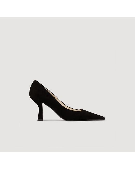Sandro Black Suede Pumps