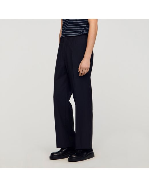 Sandro Blue Wide-Leg Trousers for men