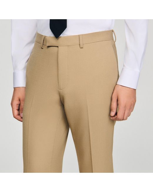 Sandro Natural Wool Suit Trousers for men