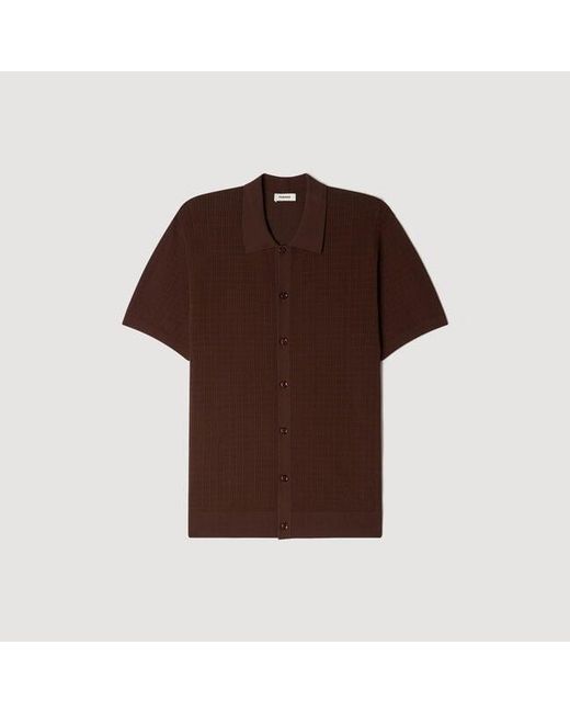 Sandro Red Openwork Shirt for men