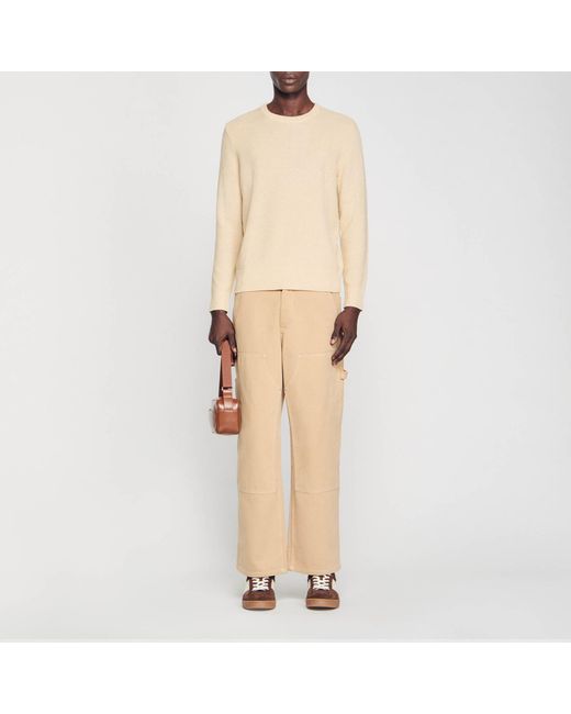 Sandro Natural Wool Jumper for men