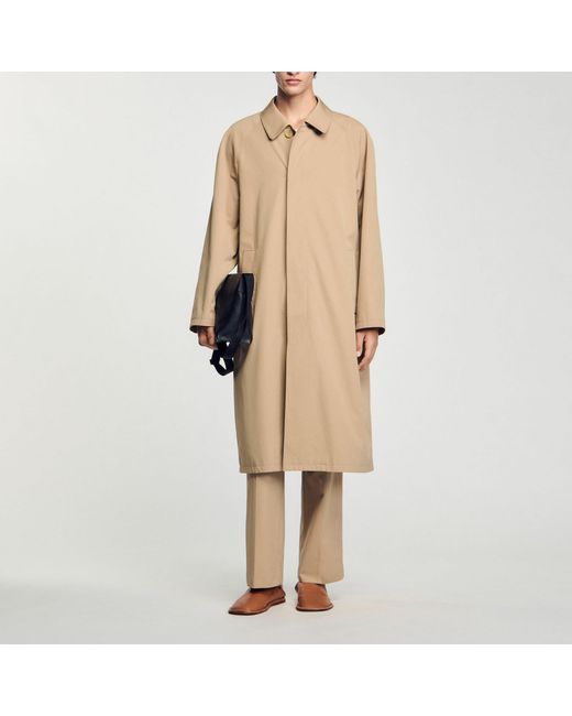 Sandro Natural Long Coat for men