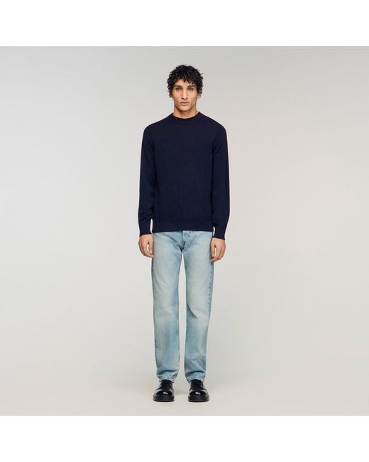 Sandro Blue Cashmere Sweater for men