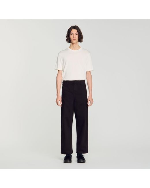 Sandro Brown Barrel Jeans for men