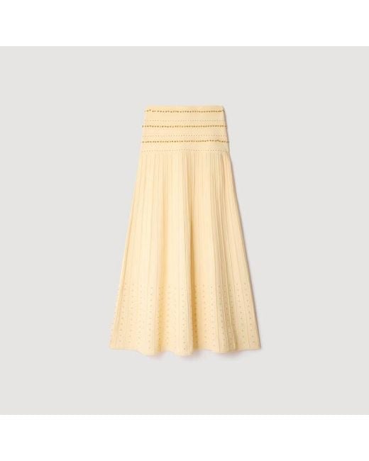 Sandro Natural Maxi Tassel Skirt