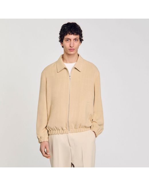 Sandro Natural Zip-Up Jacket for men