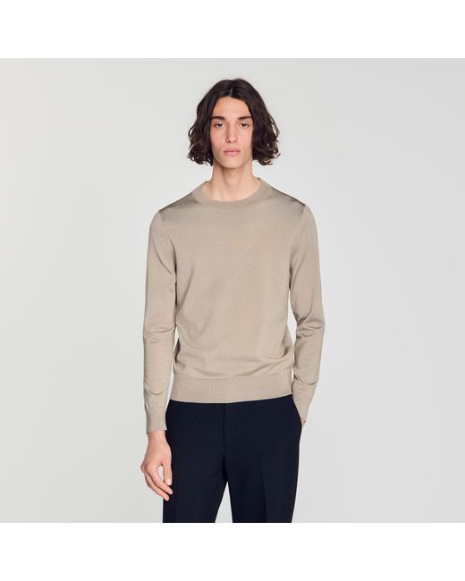 Sandro Blue Fine Knit Sweater for men