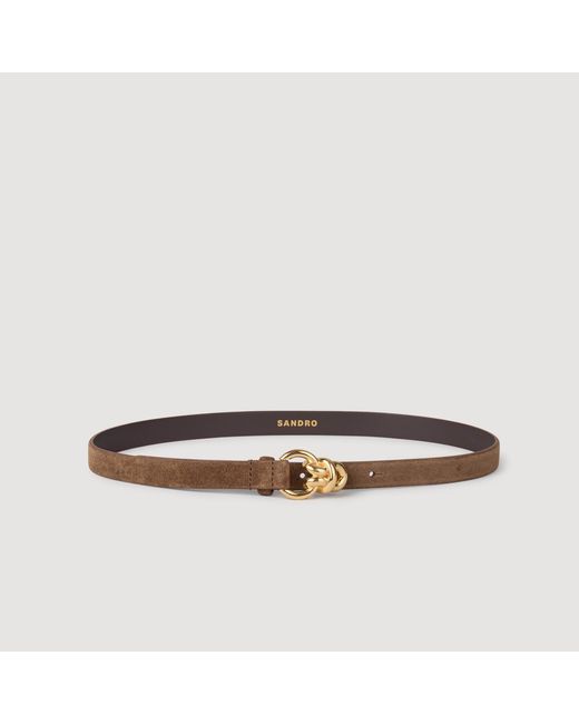 Sandro Brown Suede Leather Belt