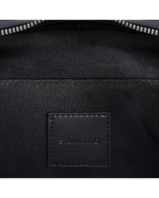 Sandro Blue Small Grained Leather Bag for men
