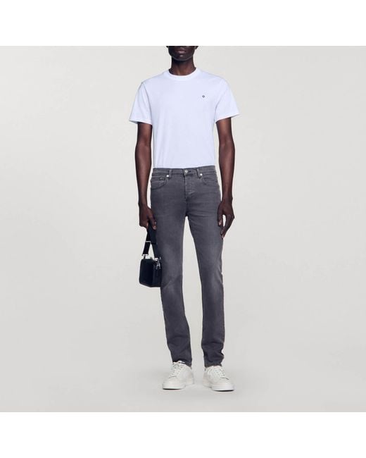 Sandro Blue Washed Jeans for men