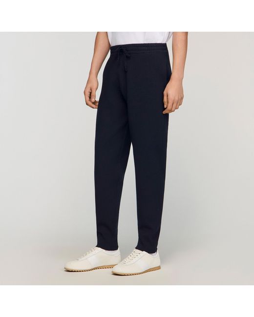 Sandro Blue Knit Jogging Bottoms for men