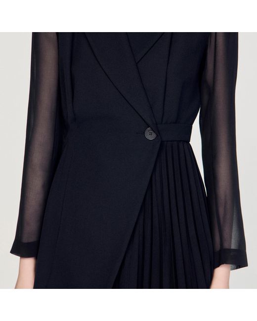 Sandro Blue Wraparound Dress