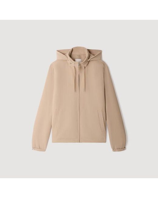 Sandro Natural Hooded Zip-Up Jacket for men
