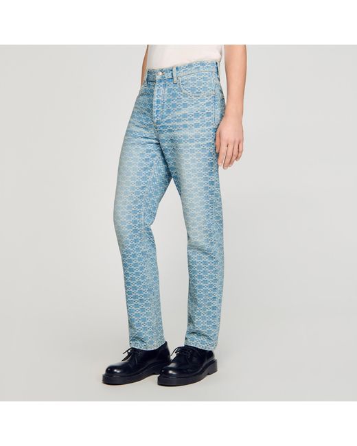 Jean regular square cross Sandro pour homme en coloris Blue