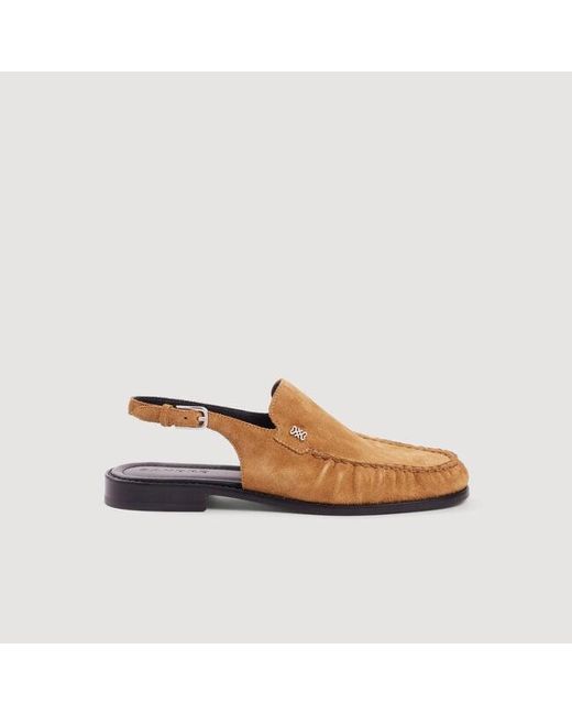 Sandro Brown Suede Loafers
