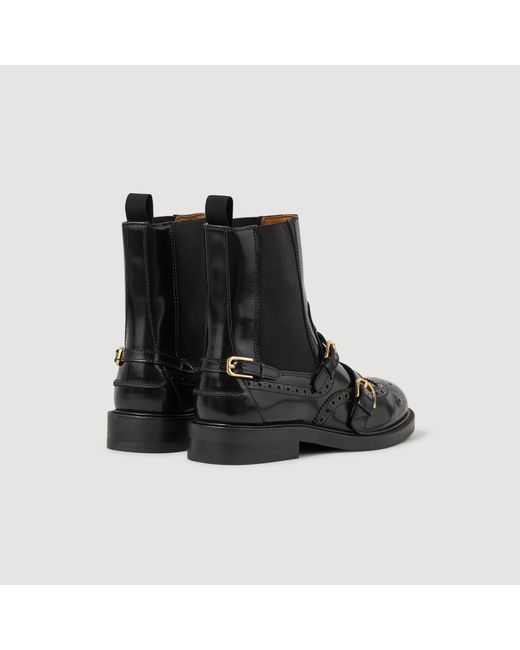Sandro Black Chelsea Boots