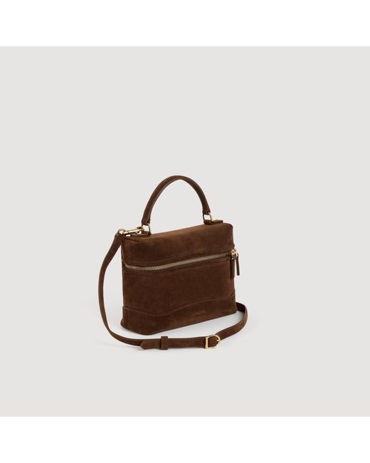 Sandro Brown Tangolino Suede Bag