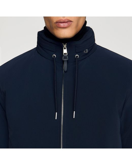 Sandro Blue Technical Fabric Jacket for men