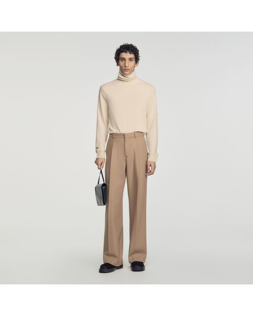 Sandro Natural Wool Suit Trousers for men