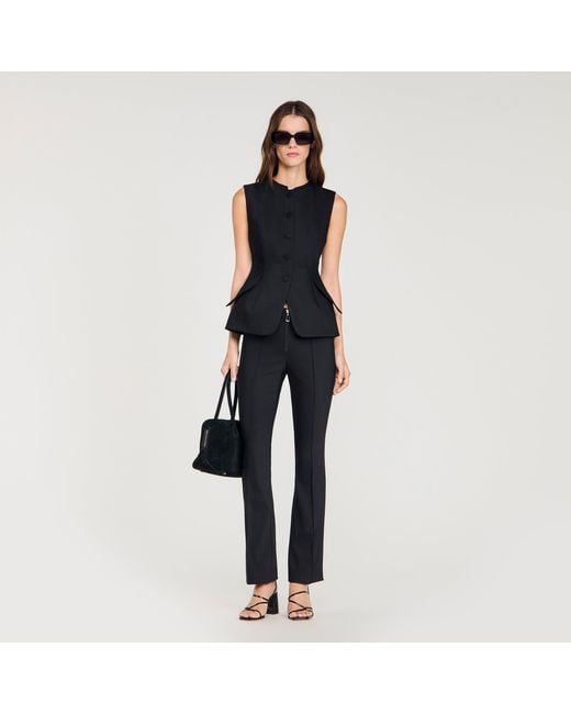 Sandro Blue Peplum Vest