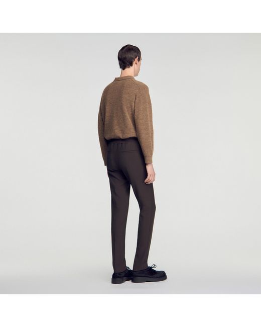 Sandro Blue Jersey Trousers for men