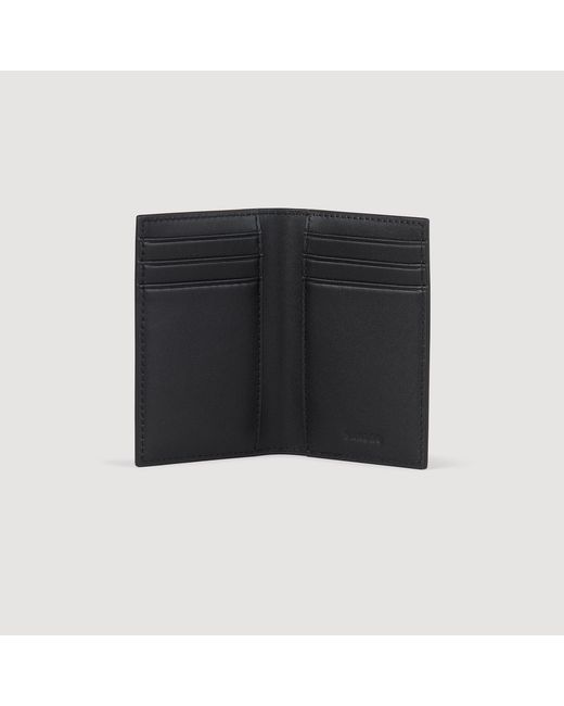 Sandro Black Reconstituted Leather Leather Wallet for men