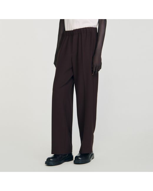 Sandro White Wide-Leg Trousers for men