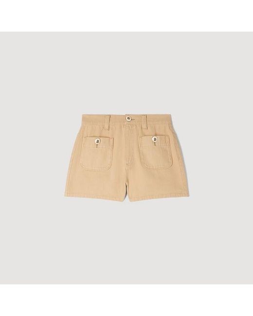 Sandro Natural Denim Shorts
