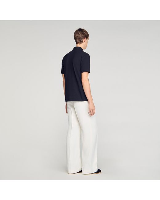 Sandro Blue Logo Polo Shirt for men