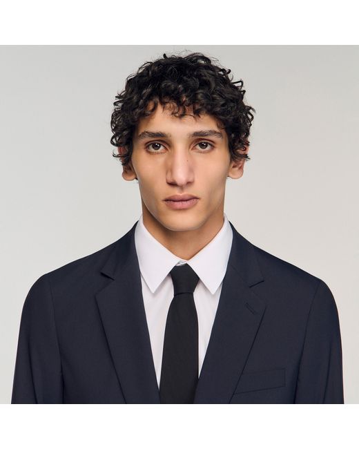Sandro Blue Wool Suit Jacket for men