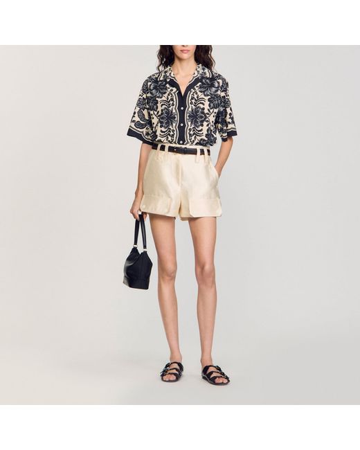 Sandro Black Cargo Shorts