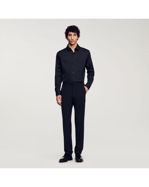Sandro Blue Plain Shirt for men
