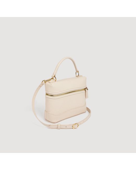 Sandro Natural Grained Leather Tangolino Bag