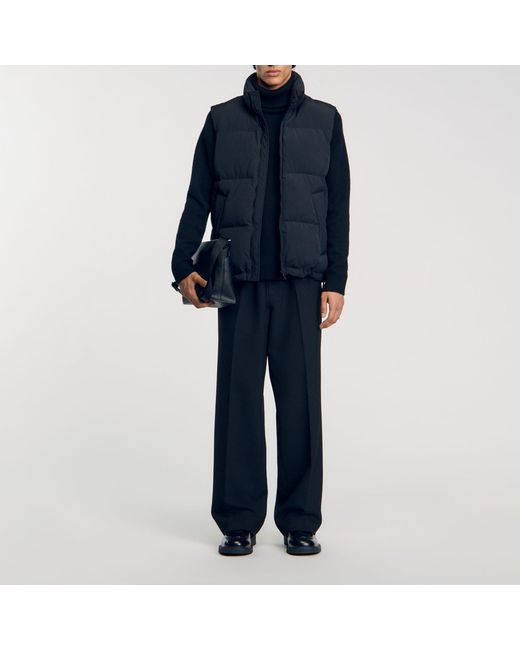 Sandro Blue Sleeveless Down Jacket for men