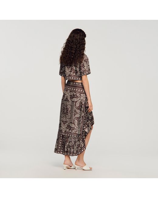 Sandro Multicolor Bandana Print Short Skirt