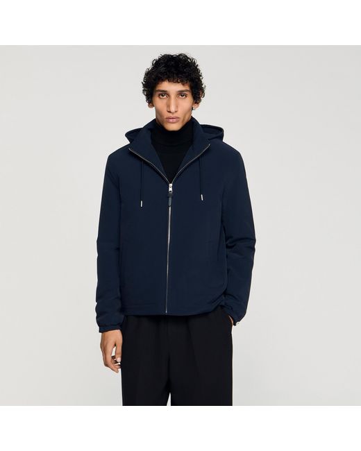 Sandro Blue Technical Fabric Jacket for men