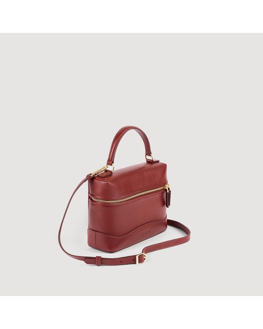 Sandro Red Tangolino Plain Leather Bag