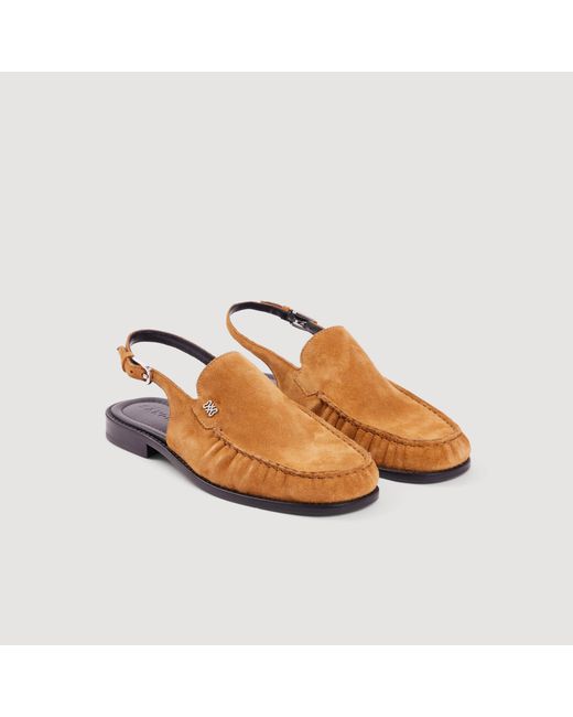 Sandro Brown Suede Loafers