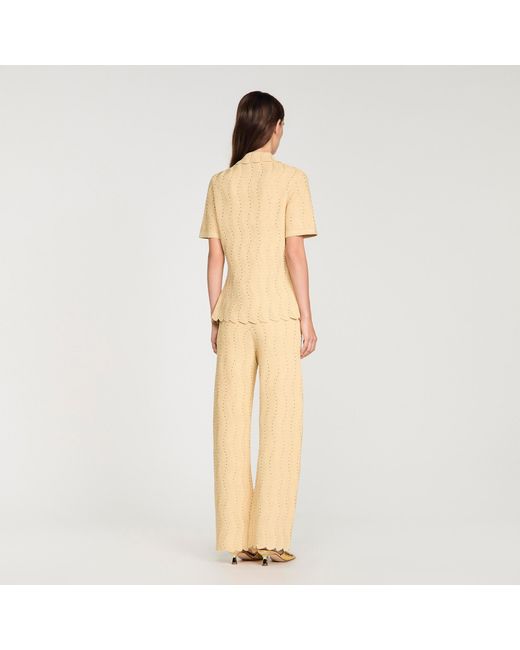 Sandro Natural Strass Cardigan