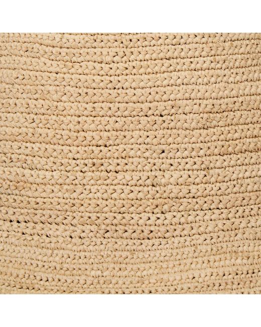 Sandro Natural Crochet Raffia Bucket Hat for men