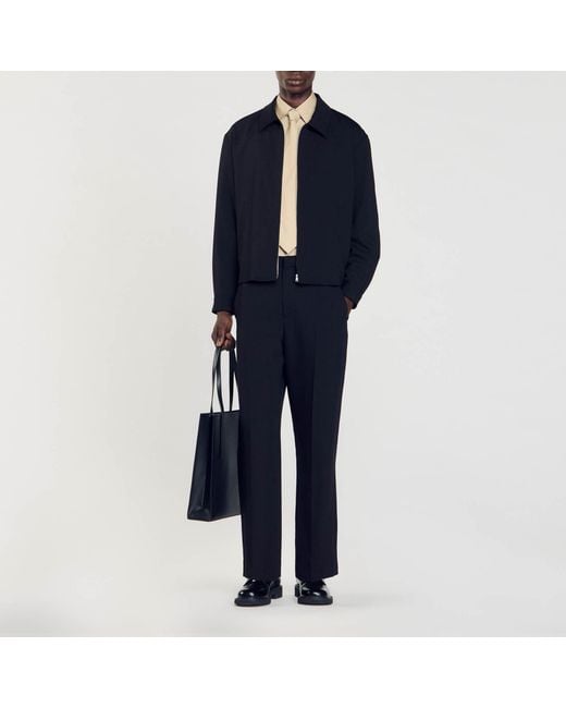 Sandro Blue Zip-Up Jacket for men