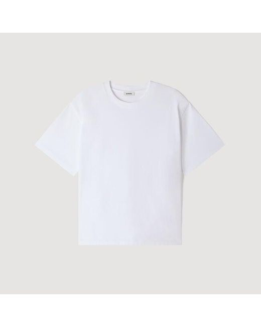 Sandro White Oversized T-Shirt for men