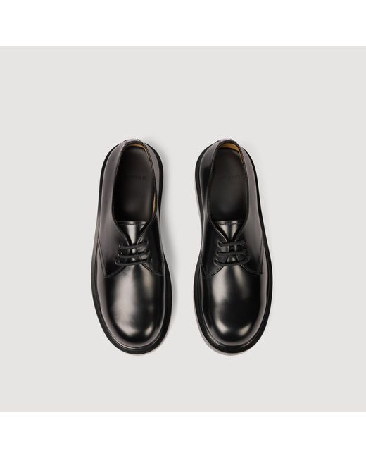 Sandro Black Patent Leather Derbies for men
