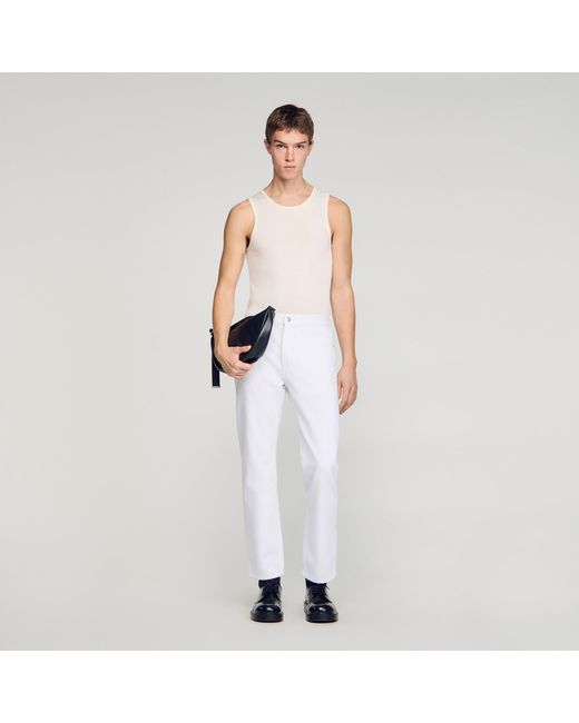 Jean regular brut Sandro pour homme en coloris White