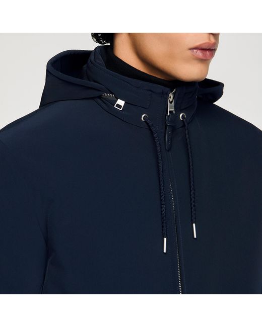 Sandro Blue Technical Fabric Jacket for men