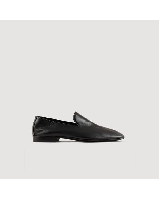 Sandro Black Leather Loafers for men