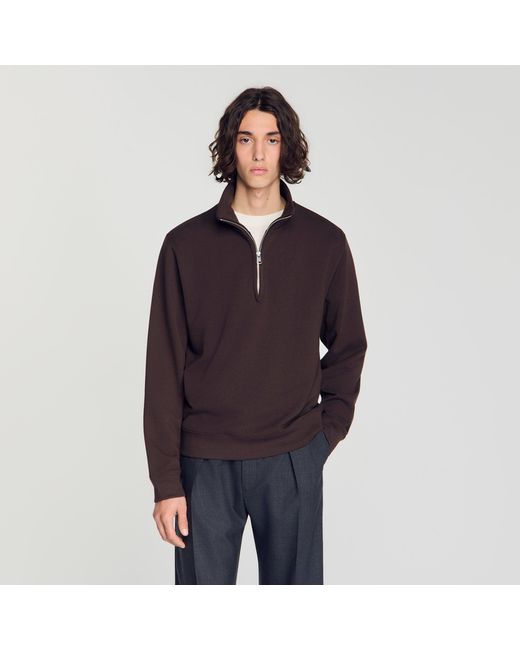Sandro Blue Cotton Sweatshirt for men