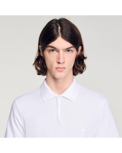 Sandro Blue Logo Polo Shirt for men