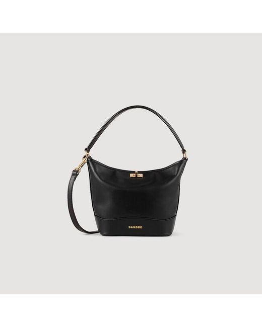 Sandro Black Tangoso Mini Leather Bag